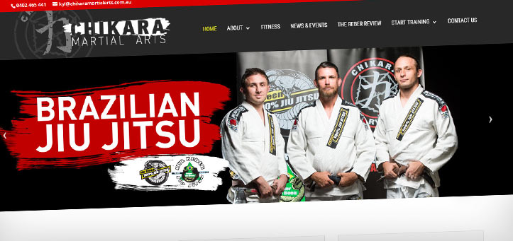 Chikara Martial Arts Website Redesign