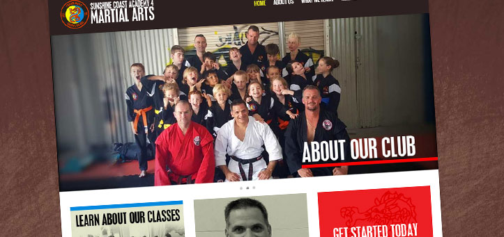 Sunshine Coast Academy for Martial Arts Web Design
